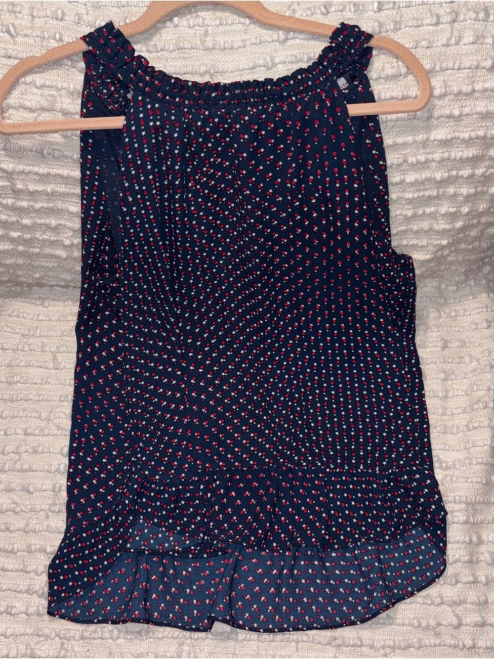 Tommy Hilfiger Navy Floral Smocked Halter Camisole